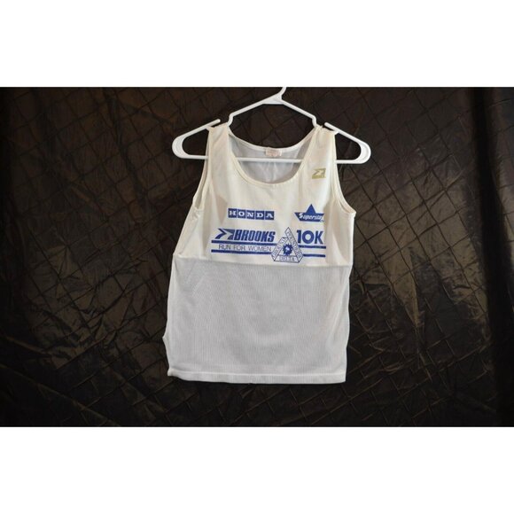 Brooks 10K Run For Women Medium White Running Shirt Brooks Delta Ground Pounders - Picture 1 of 14